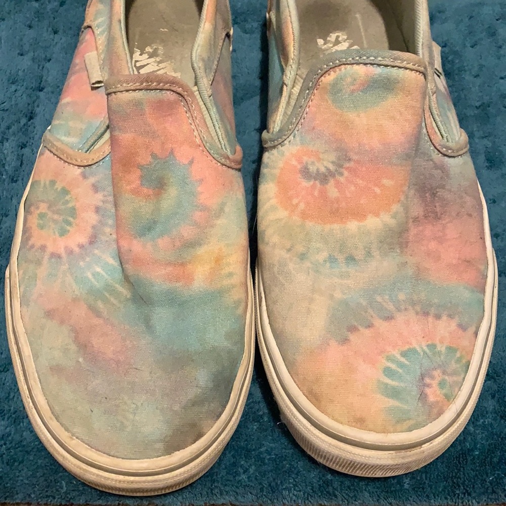 Tye dye slip on vans